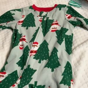 Carter's Green and Red Christmas Pajama Set
